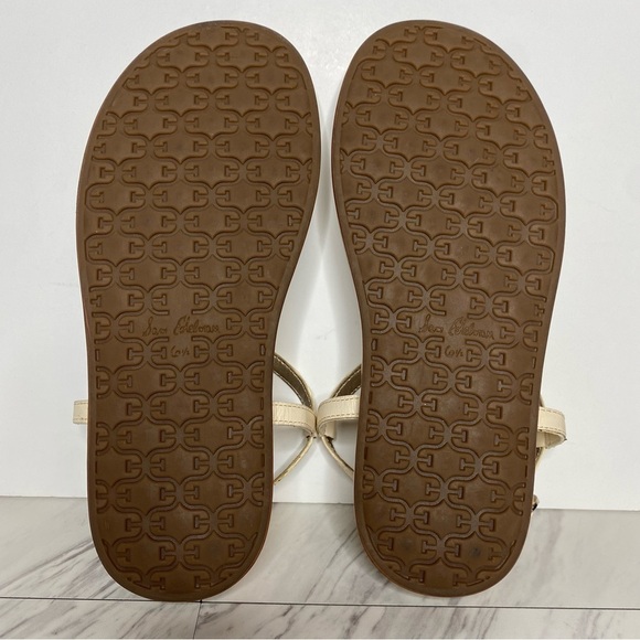 Sam Edelman Naomi Modern Ivory Crocodile Leather Sandal 6 1/2 M - Picture 13 of 14